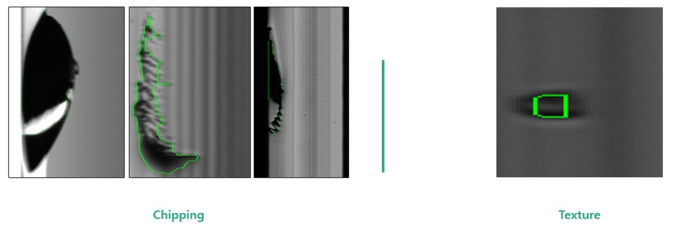 에지 · 측면 검출 유형 : Chipping · Texture