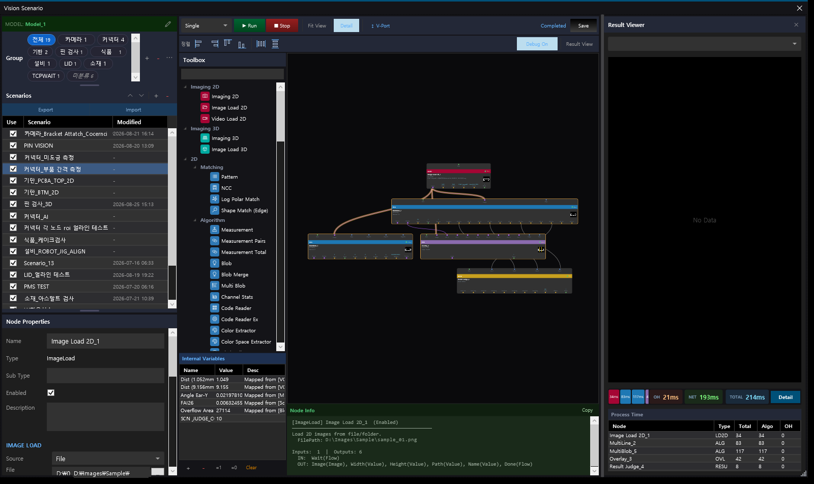 Result Viewer 의 Process Time : 노드별 Total · Algo · OH 와 사이클 합계를 보고 가장 오래 걸리는 노드부터 줄인다
